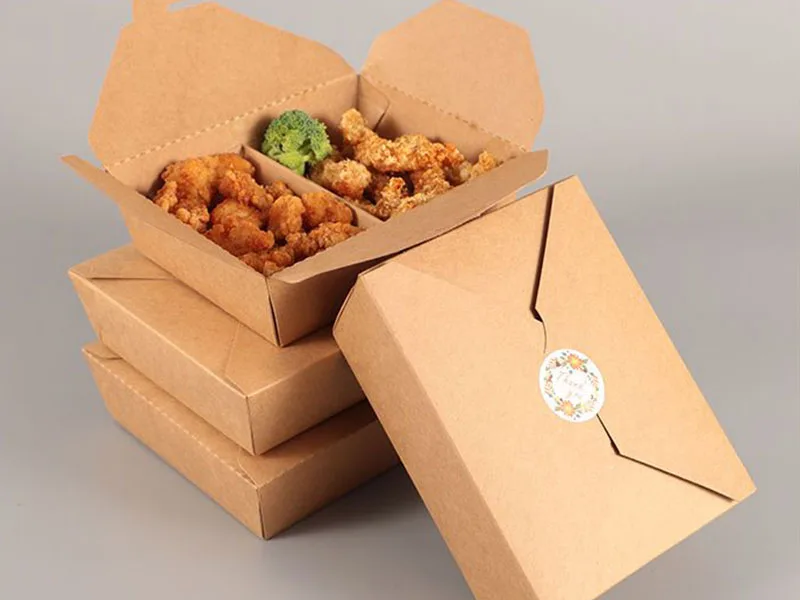 Disposable kraft paper food carton