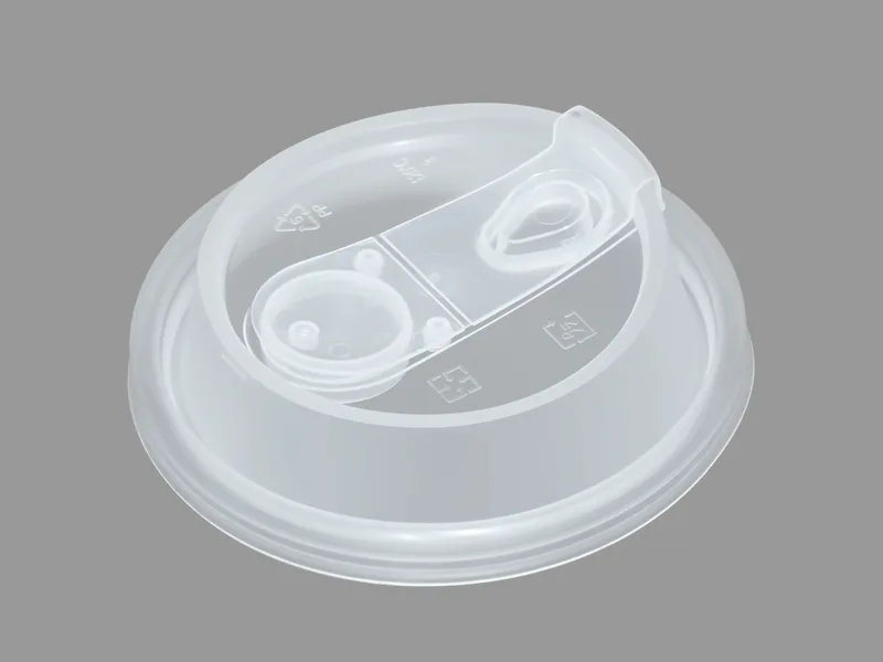 Transparent disposable cup lid